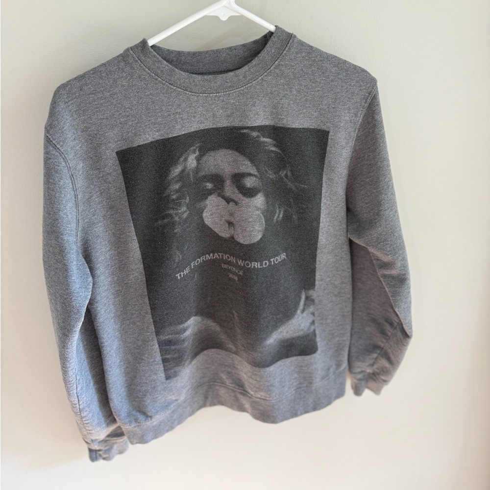Beyoncé Formation World Tour Crew Neck Sweatshirt - 2016 - Grey - Size Small